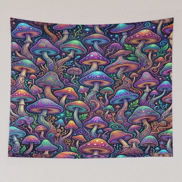 Item preview, Intricate Psychedelic Mushroom Pattern Art designed and sold by Solomon-Ent-144.