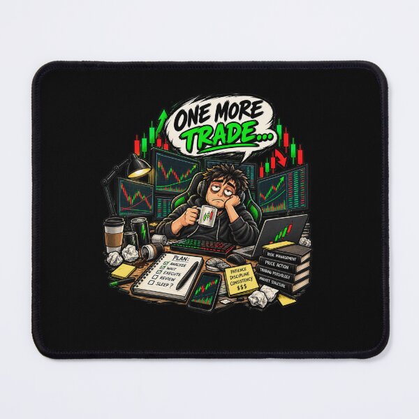 Item preview, One More Trade Funny Day Trader Design designed and sold by NovaMoodCo.