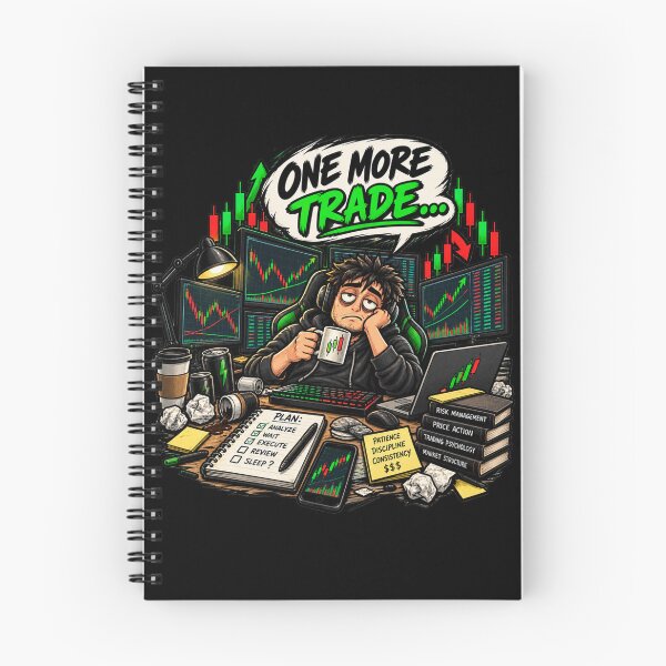 Item preview, One More Trade Funny Day Trader Design designed and sold by NovaMoodCo.