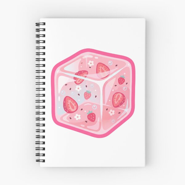 Item preview, Strawberry Jelly Cube - Cute Kawaii Pink Food Art designed and sold by yodaddydesigns.