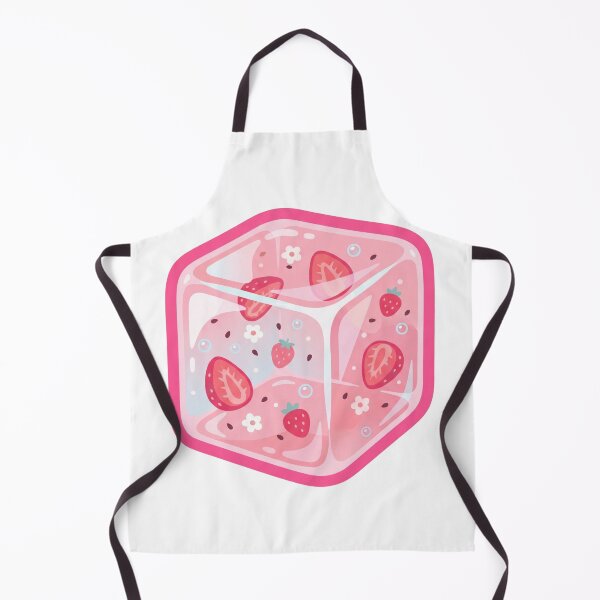 Item preview, Strawberry Jelly Cube - Cute Kawaii Pink Food Art designed and sold by yodaddydesigns.