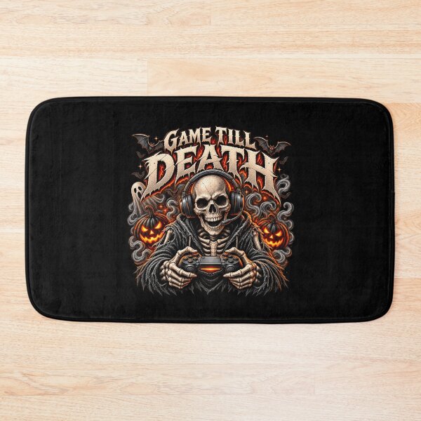 Item preview, Game Till Death – Skull Gamer Halloween Video Game Humor Design designed and sold by PosiMCreations.