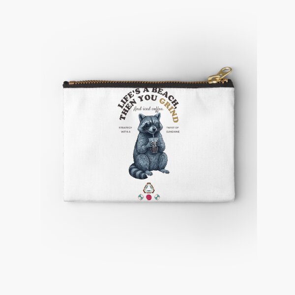Item preview, Cool Raccoon with Iced Coffee - Trash Panda Vibes - Hand-Drawn Illustration designed and sold by Whimsy Trail Co.
