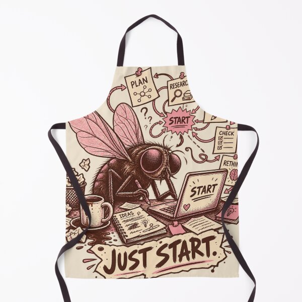 Item preview, Funny Procrastinating Fly – Just Start Overthinking Comic designed and sold by InnerwayStudio.