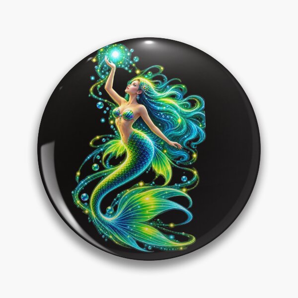 Aperçu de l'œuvre Fantaisie enchantée de sirène lumineuse créée et vendue par MagicCrystal.