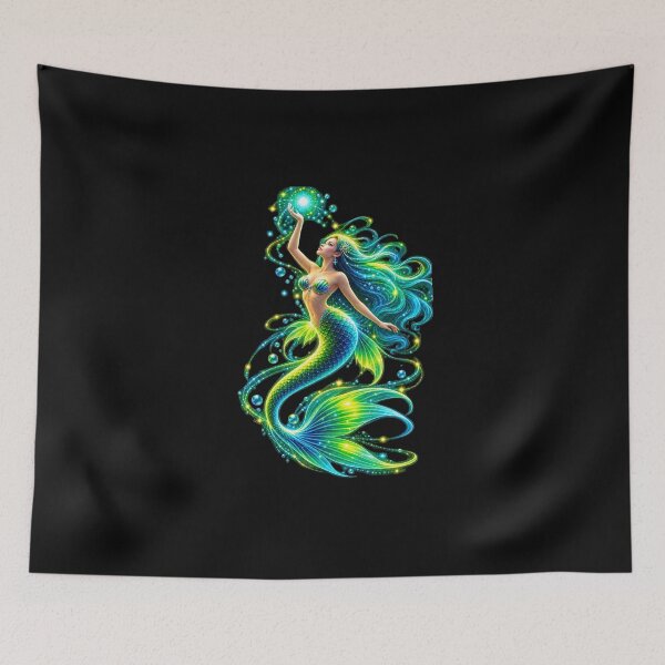 Item preview, Enchanted Luminous Mermaid Fantasy designed and sold by MagicCrystal.