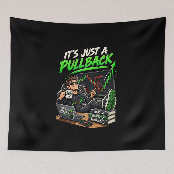 Item preview, It’s Just A Pullback Funny Trader Design designed and sold by NovaMoodCo.