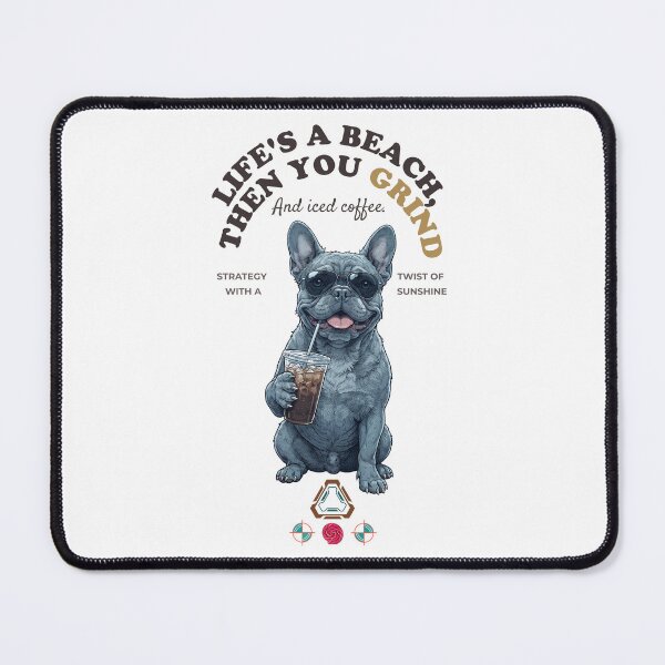 Item preview, Cool French Bulldog with Iced Coffee - Stylish Dog Lover Tee designed and sold by Whimsy Trail Co.