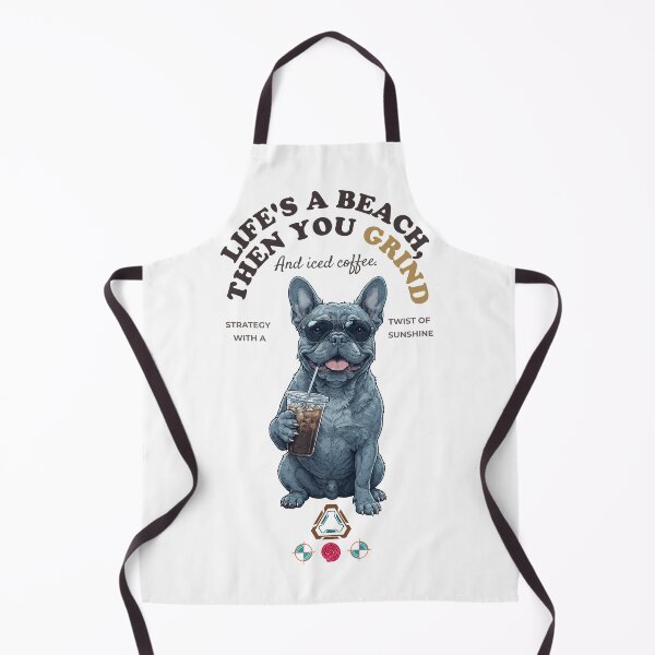 Item preview, Cool French Bulldog with Iced Coffee - Stylish Dog Lover Tee designed and sold by Whimsy Trail Co.