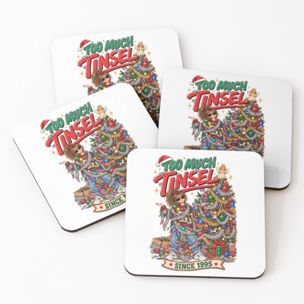 Item preview, Too Much Tinsel Since 1995 | Funny 90s Christmas designed and sold by MotylekAnia.