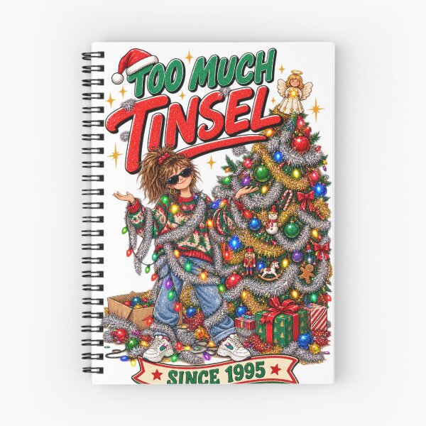 Item preview, Too Much Tinsel Since 1995 | Funny 90s Christmas designed and sold by MotylekAnia.