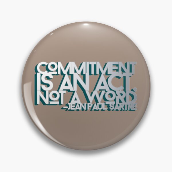 Item preview, Sartre Quote Stencil 2 (Commitment is an act) designed and sold by Cathedral of Curiosity.