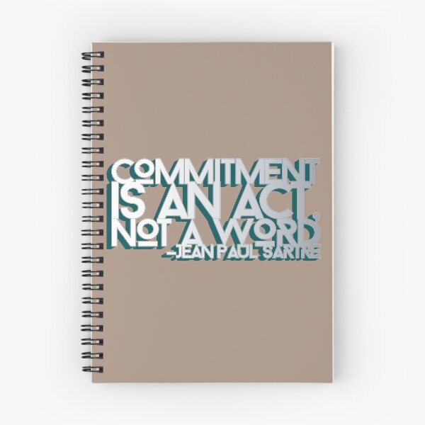 Item preview, Sartre Quote Stencil 2 (Commitment is an act) designed and sold by Cathedral of Curiosity.