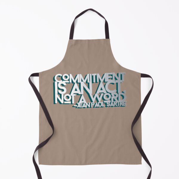 Item preview, Sartre Quote Stencil 2 (Commitment is an act) designed and sold by Cathedral of Curiosity.