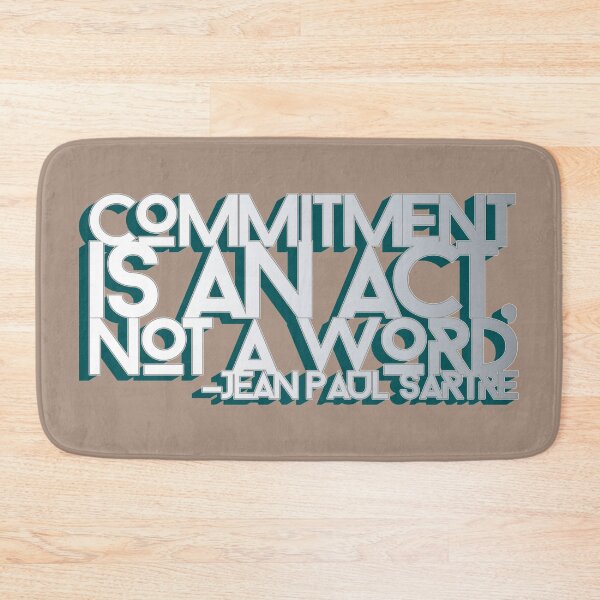 Item preview, Sartre Quote Stencil 2 (Commitment is an act) designed and sold by Cathedral of Curiosity.