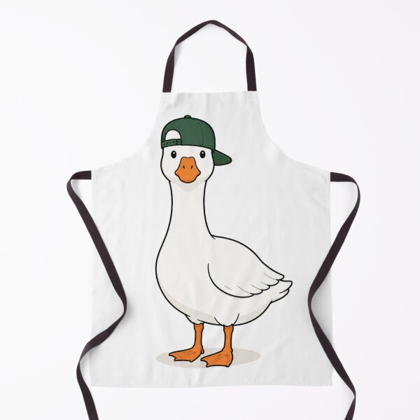 Item preview, Gustav the Goose – Cute Goose with Green Cap designed and sold by LittleGinnyArt.