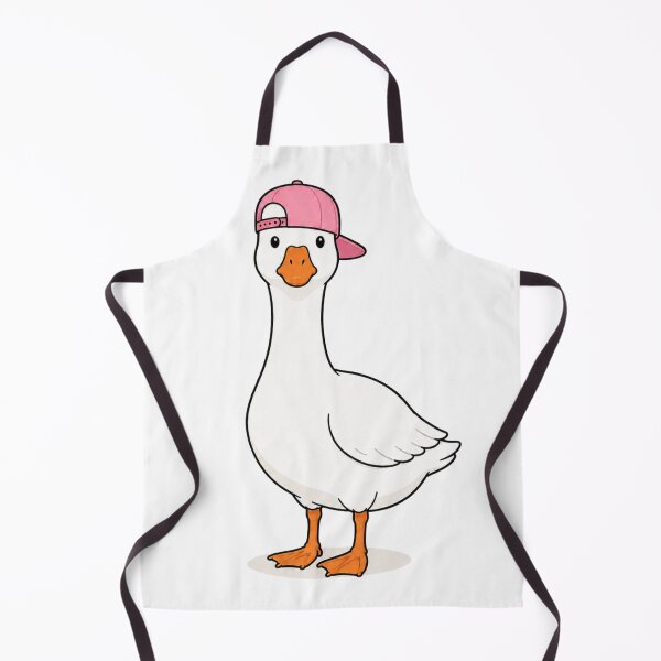 Item preview, Gustav the Goose – Cute Goose with Pink Cap designed and sold by LittleGinnyArt.