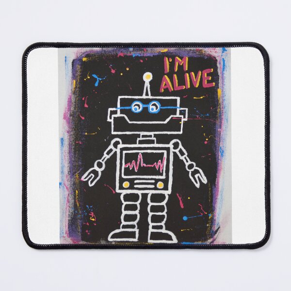Item preview, I'm alive - Retro robot art designed and sold by Graffystyle.