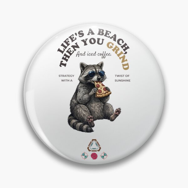 Item preview, Cool Raccoon Eating Pizza - Street Style Trash Panda - Detailed Illustration designed and sold by Whimsy Trail Co.