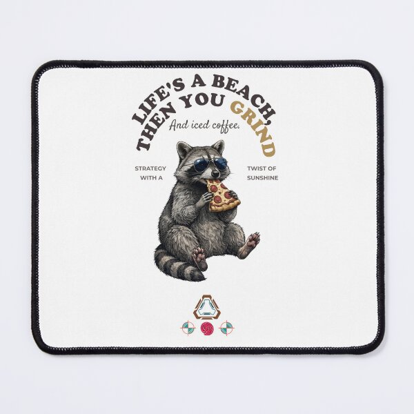 Item preview, Cool Raccoon Eating Pizza - Street Style Trash Panda - Detailed Illustration designed and sold by Whimsy Trail Co.