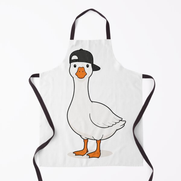 Item preview, Gustav the Goose – Cute Goose with Black Cap designed and sold by LittleGinnyArt.