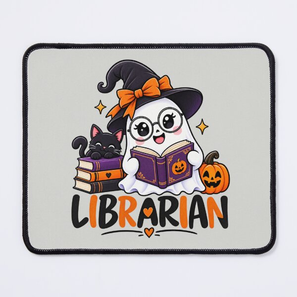 Item preview, Librarian Halloween Librarian Gift Cute Ghost Book Style designed and sold by Corvoria.