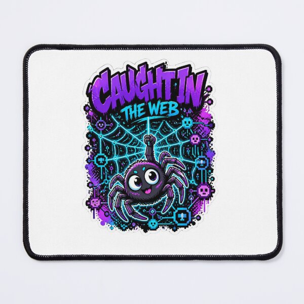 Item preview, Caught In The Web Gamer Spider Sticker | Funny Graffiti Gaming Animal Design designed and sold by Panom Suavichien.
