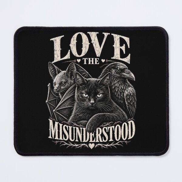 Item preview, Love The Misunderstood – Goth Black Cat Raven Bat Dark Aesthetic Design designed and sold by PosiMCreations.