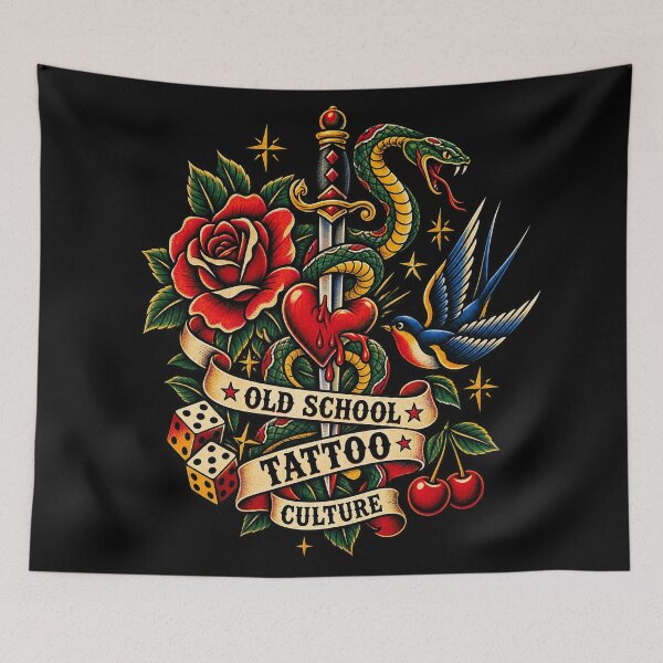 Item preview, Culture Old School Tattoo Traditional Ink designed and sold by Uglyandcute.