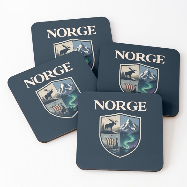 Item preview, Norge Nordic Emblem – Moose, Vikings & Northern Lights designed and sold by Infinitee8hirts.