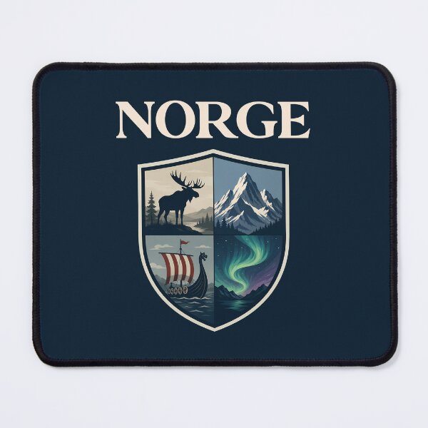 Item preview, Norge Nordic Emblem – Moose, Vikings & Northern Lights designed and sold by Infinitee8hirts.