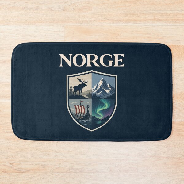 Item preview, Norge Nordic Emblem – Moose, Vikings & Northern Lights designed and sold by Infinitee8hirts.