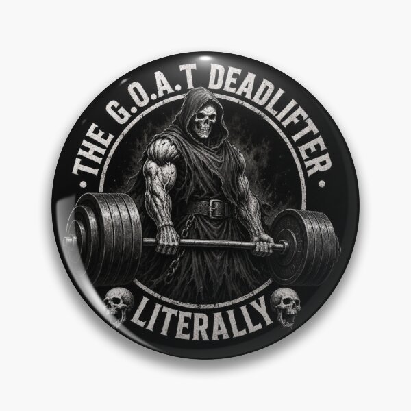 Item preview, Grim Reaper The GOAT Deadlifter Gym Humor designed and sold by Skulls & Calaveras.
