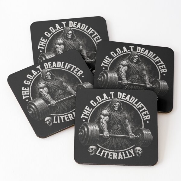 Item preview, Grim Reaper The GOAT Deadlifter Gym Humor designed and sold by Skulls & Calaveras.