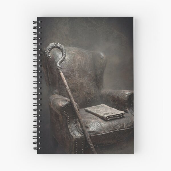 Item preview, Antique Walking Cane Print | Ornate Silver Handle, Victorian Oil Painting designed and sold by CascadeWonder.