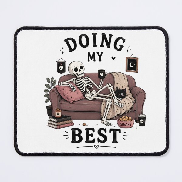 Item preview, Doing My Best Skeleton on Couch – Cute Spooky Cozy Humor designed and sold by Sanika arts .