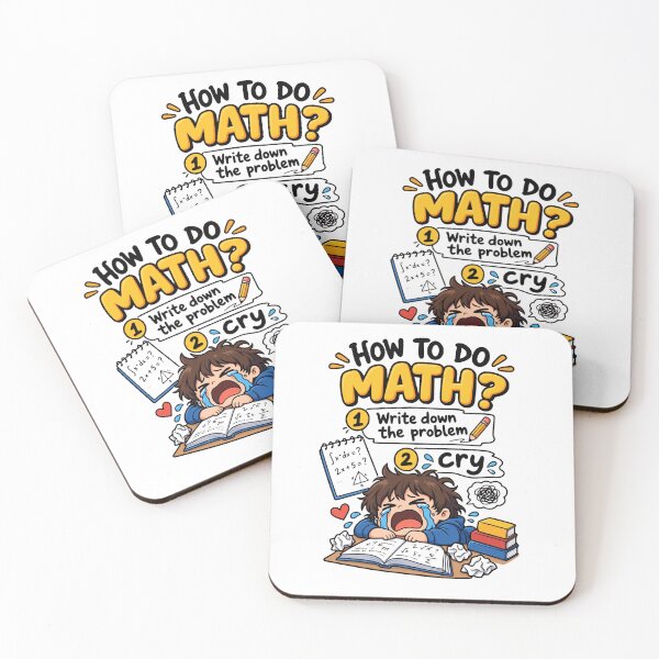 Item preview, How to Do Math? Write It Down, Then Cry – Funny Math Meme Sticker T-Shirt Design designed and sold by Ajmal Kp.
