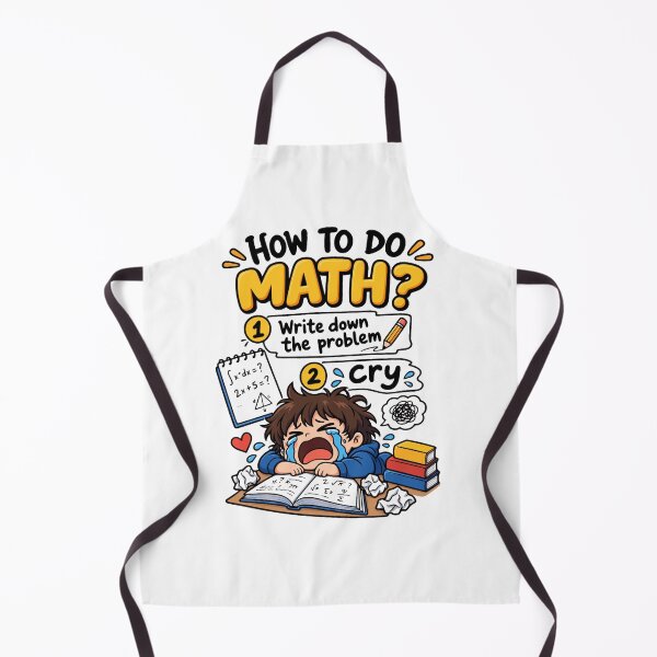 Item preview, How to Do Math? Write It Down, Then Cry – Funny Math Meme Sticker T-Shirt Design designed and sold by Ajmal Kp.