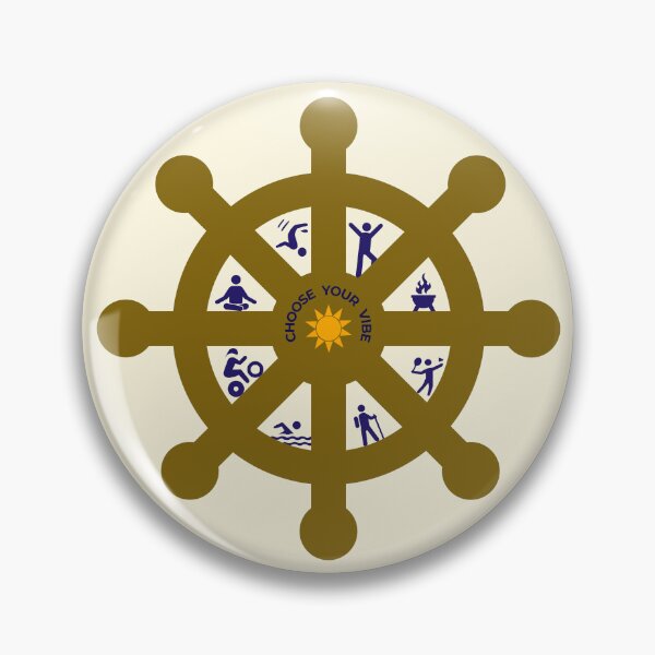 Item preview, Choose Your Vibe Outdoor Life Wheel Emblem Art designed and sold by CreativeArtistL.
