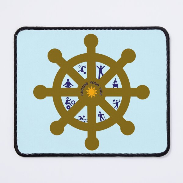 Item preview, Choose Your Vibe Outdoor Life Wheel Emblem Art designed and sold by CreativeArtistL.