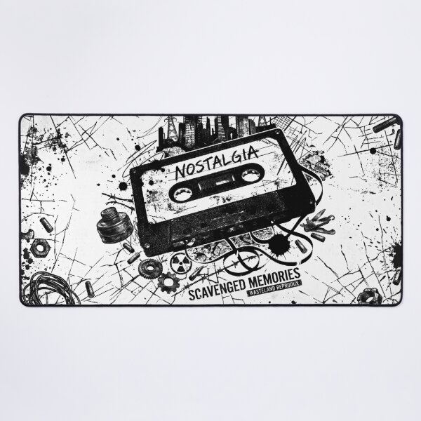 Item preview, Nostalgic Cassette Tape Urban Wasteland designed and sold by MarCinu Art.