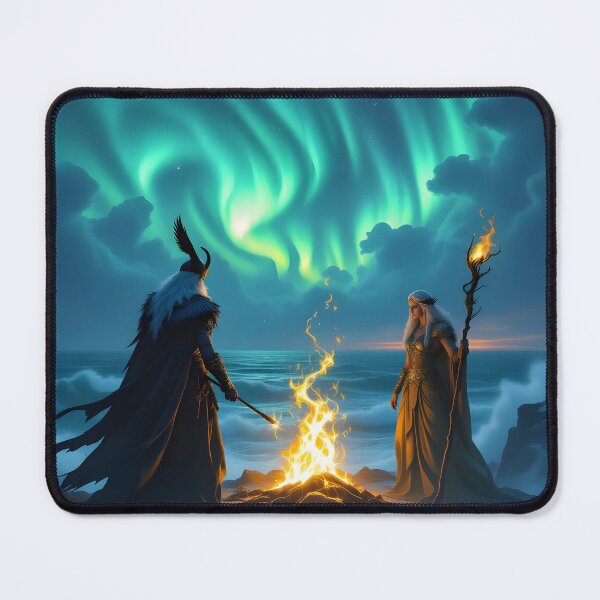 Item preview, Aurora Norse Ritual Beneath the Northern Lights designed and sold by yosmosverse .