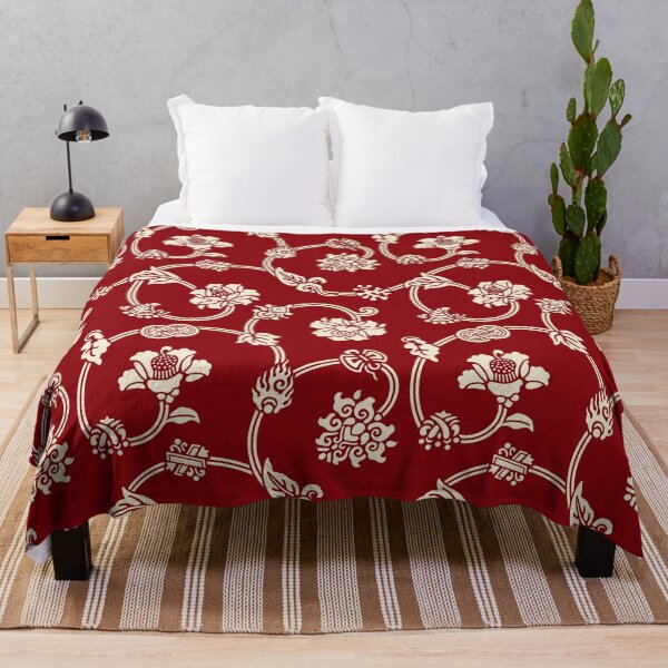 Item preview, Flower, Leaf, Branch, and Ancient Coin Red Pattern designed and sold by xiao xuans.