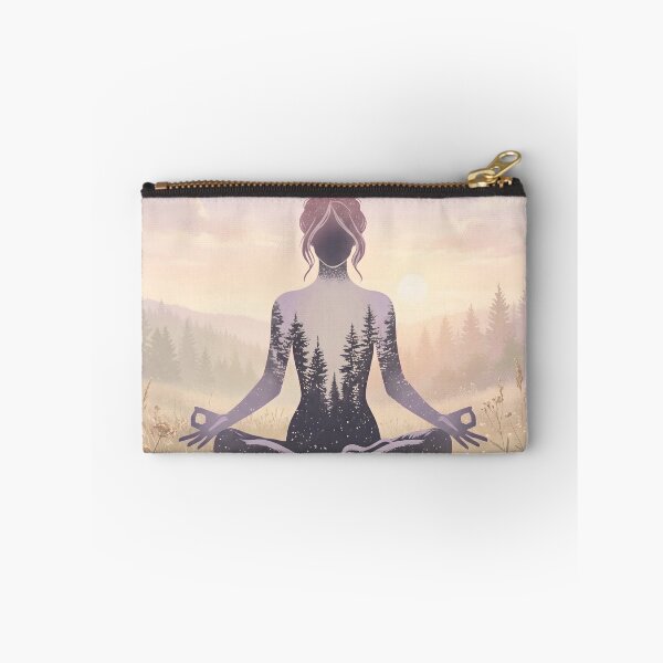Item preview, Meditating Forest Silhouette Zen Nature designed and sold by MarCinu Art.
