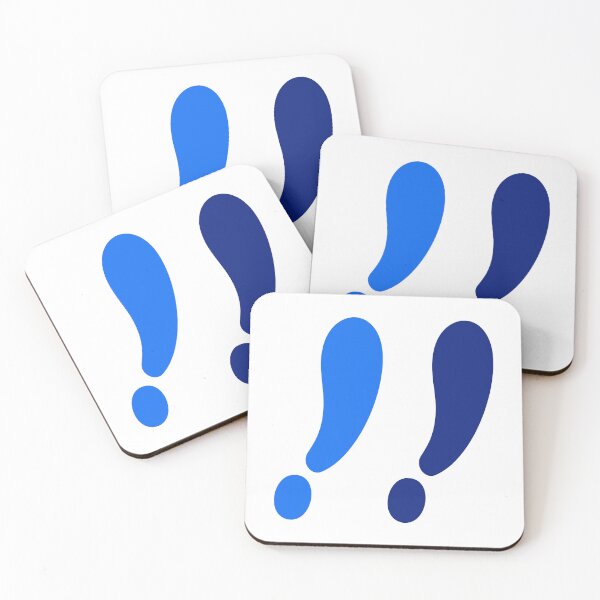 Item preview, Double Exclamation Mark Graphic Design – Bold Blue Accent designed and sold by NAMASTHE WORLD.