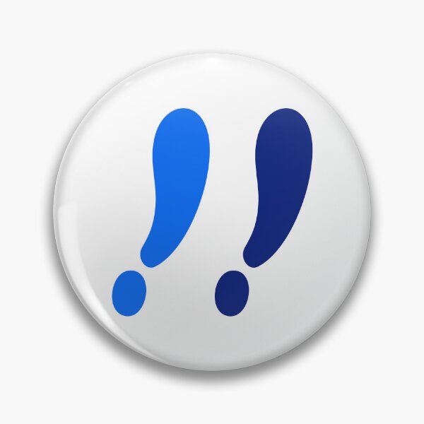 Item preview, Double Exclamation Mark Graphic Design – Bold Blue Accent designed and sold by manojbalan1968.