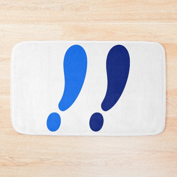 Item preview, Double Exclamation Mark Graphic Design – Bold Blue Accent designed and sold by NAMASTHE WORLD.
