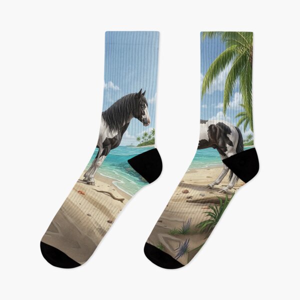 Item preview, An Abaco Barb horse and a Bahamian landscape designed and sold by Cheval-de-coeur.