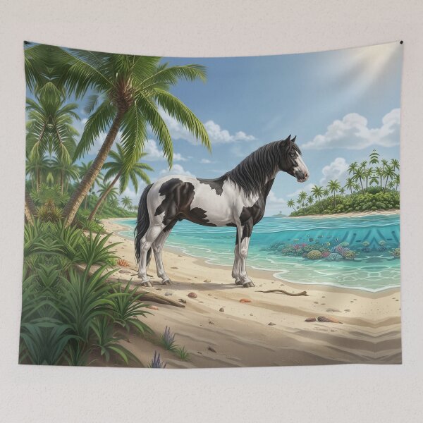 Item preview, An Abaco Barb horse and a Bahamian landscape designed and sold by Cheval-de-coeur.