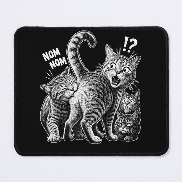 Aperçu de l'œuvre Nom Nom Chats Drôles – Mèmes de chats rigolos et design humoristique pour animaux de compagnie créée et vendue par PosiMCreations.